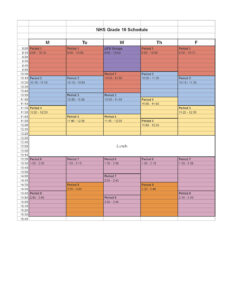 Grade 10 Class Schedule