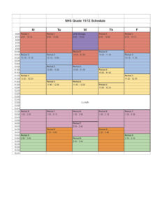 Grade 11-12 Class Schedule